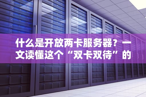 什么是开放两卡服务器？一文读懂这个“双卡双待”的硬核科技！