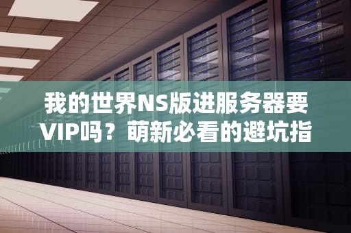 我的世界NS版进服务器要VIP吗？萌新必看的避坑指南！