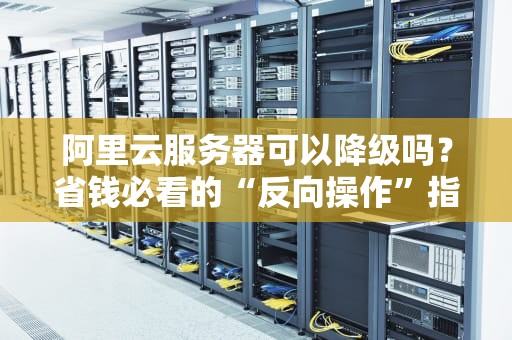 阿里云服务器可以降级吗？省钱必看的“反向操作”指南！