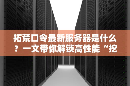 拓荒口令最新服务器是什么？一文带你解锁高性能“挖矿”神器！