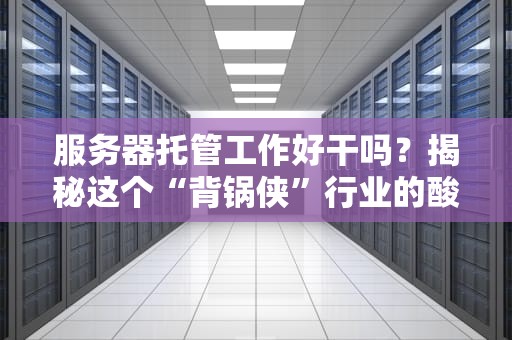 服务器托管工作好干吗？揭秘这个“背锅侠”行业的酸甜苦辣！