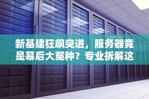 新基建狂飙突进，服务器竟是幕后大冤种？专业拆解这对CP的相爱相杀史