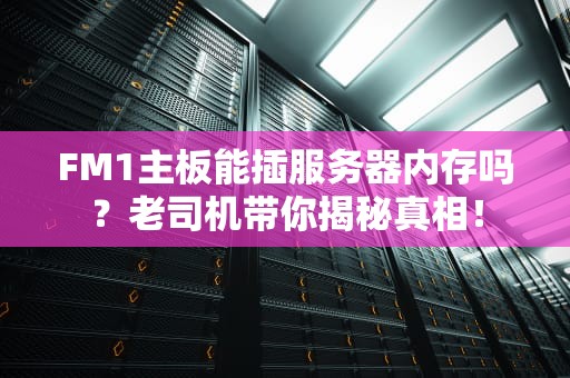 FM1主板能插服务器内存吗？老司机带你揭秘真相！
