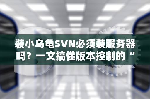 装小乌龟SVN必须装服务器吗？一文搞懂版本控制的“龟”密操作！