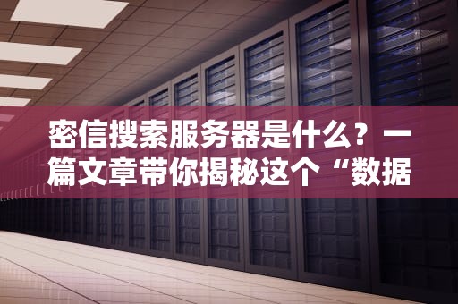 密信搜索服务器是什么？一篇文章带你揭秘这个“数据特工”的硬核实力！