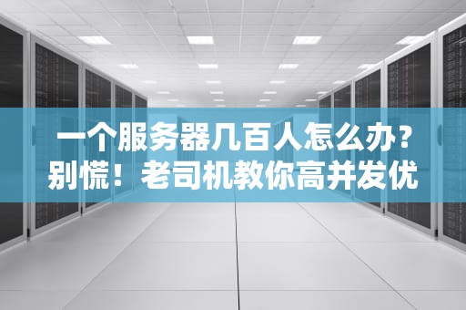 一个服务器几百人怎么办？别慌！老司机教你高并发优化秘籍！