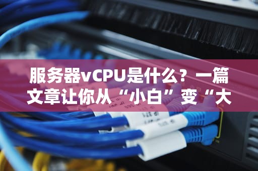 服务器vCPU是什么？一篇文章让你从“小白”变“大神”！
