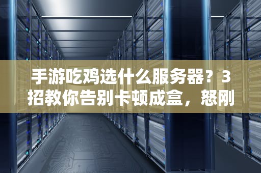 手游吃鸡选什么服务器？3招教你告别卡顿成盒，怒刚枪王！
