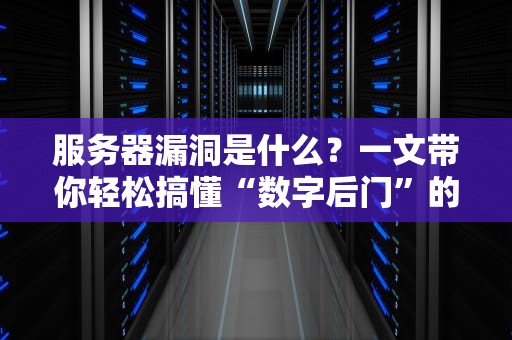 服务器漏洞是什么？一文带你轻松搞懂“数字后门”的奥秘！