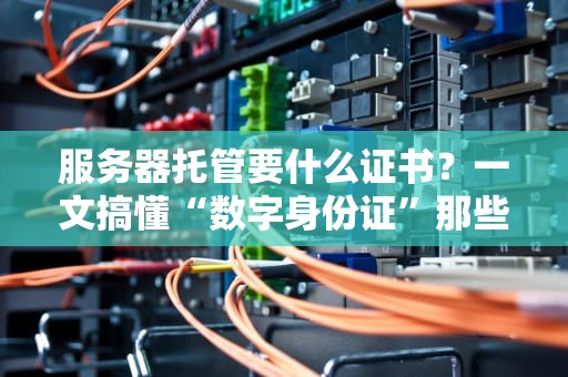 服务器托管要什么证书？一文搞懂“数字身份证”那些事儿！