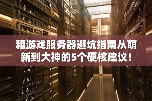 租游戏服务器避坑指南从萌新到大神的5个硬核建议！