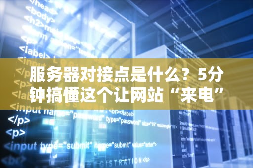 服务器对接点是什么？5分钟搞懂这个让网站“来电”的神奇连接！