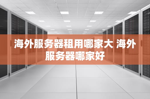 海外服务器租用哪家大 海外服务器哪家好