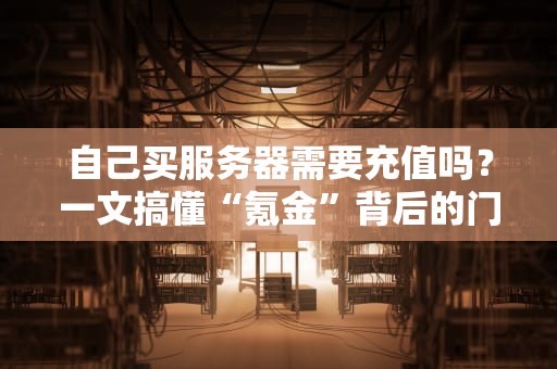 自己买服务器需要充值吗？一文搞懂“氪金”背后的门道！