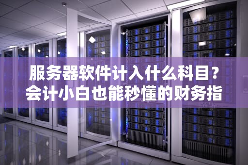 服务器软件计入什么科目？会计小白也能秒懂的财务指南！