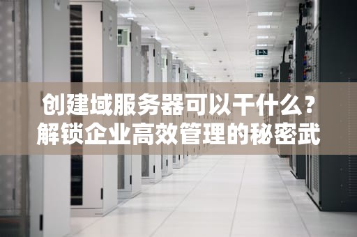 创建域服务器可以干什么？解锁企业高效管理的秘密武器！