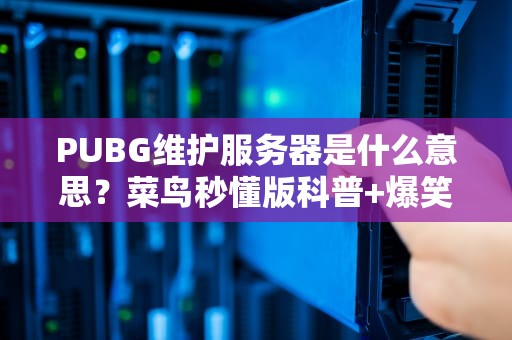 PUBG维护服务器是什么意思？菜鸟秒懂版科普+爆笑解读！