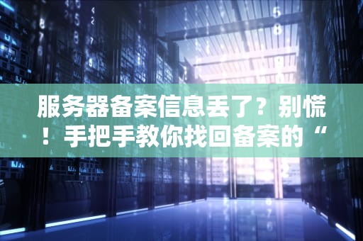 服务器备案信息丢了？别慌！手把手教你找回备案的“身份证”