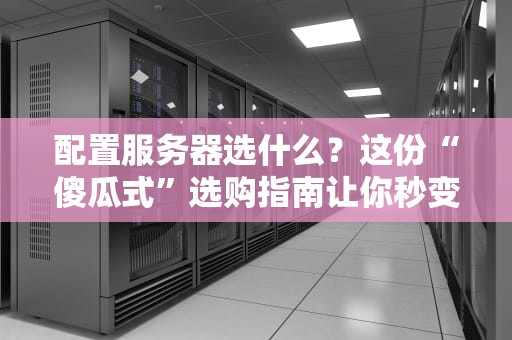配置服务器选什么？这份“傻瓜式”选购指南让你秒变老司机！