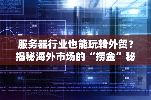 服务器行业也能玩转外贸？揭秘海外市场的“捞金”秘籍！