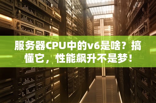 服务器CPU中的v6是啥？搞懂它，性能飙升不是梦！