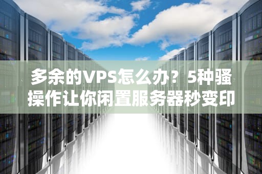 多余的VPS怎么办？5种骚操作让你闲置服务器秒变印钞机！