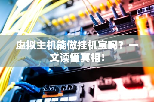 虚拟主机能做挂机宝吗？一文读懂真相！