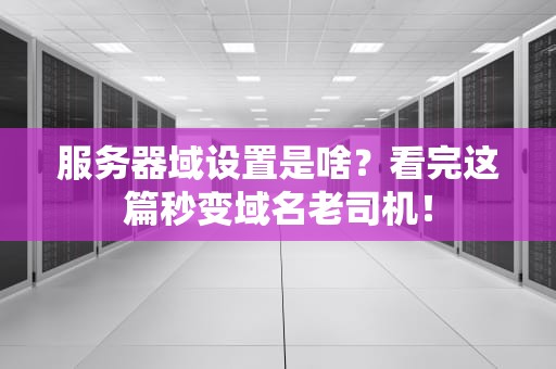 服务器域设置是啥？看完这篇秒变域名老司机！