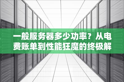 一般服务器多少功率？从电费账单到性能狂魔的终极解析！