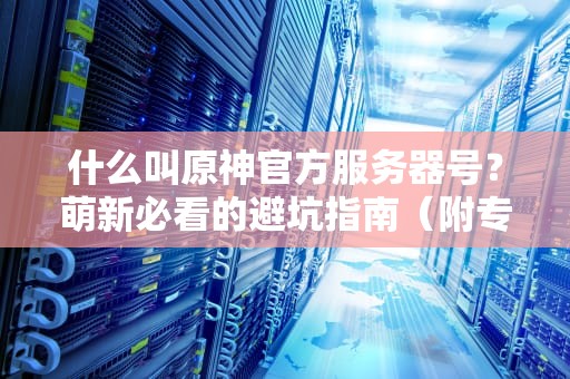 什么叫原神官方服务器号？萌新必看的避坑指南（附专业拆解）