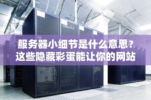 服务器小细节是什么意思？这些隐藏彩蛋能让你的网站飞起来！