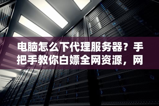 电脑怎么下代理服务器？手把手教你白嫖全网资源，网速起飞！