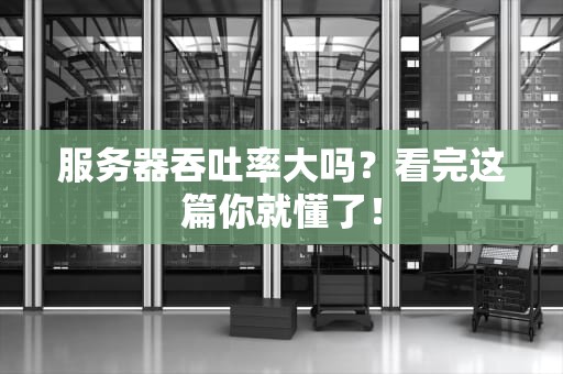 服务器吞吐率大吗？看完这篇你就懂了！