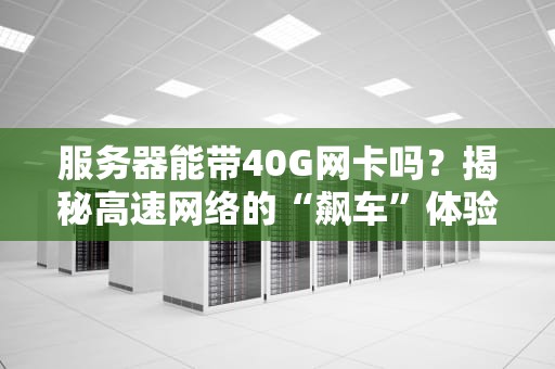 服务器能带40G网卡吗？揭秘高速网络的“飙车”体验！