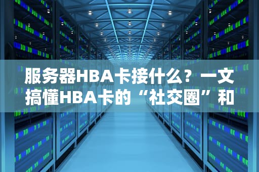 服务器HBA卡接什么？一文搞懂HBA卡的“社交圈”和“择偶标准”