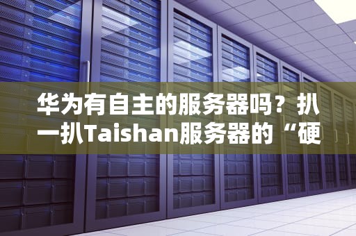 华为有自主的服务器吗？扒一扒Taishan服务器的“硬核内幕”！
