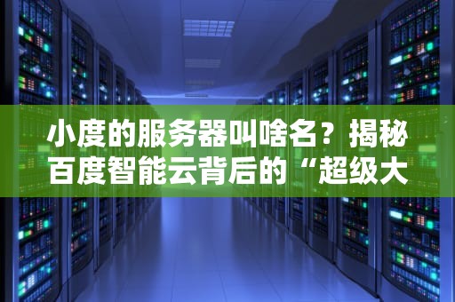 小度的服务器叫啥名？揭秘百度智能云背后的“超级大脑”