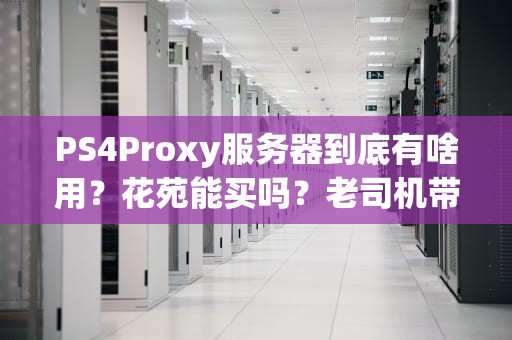 PS4Proxy服务器到底有啥用？花苑能买吗？老司机带你避坑扫雷！