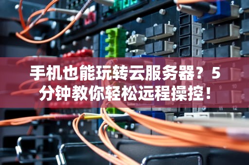 手机也能玩转云服务器？5分钟教你轻松远程操控！