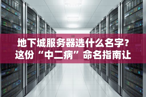 地下城服务器选什么名字？这份“中二病”命名指南让你笑出腹肌！