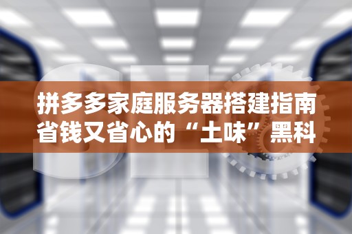 拼多多家庭服务器搭建指南省钱又省心的“土味”黑科技！
