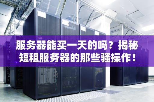 服务器能买一天的吗？揭秘短租服务器的那些骚操作！
