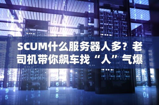 SCUM什么服务器人多？老司机带你飙车找“人”气爆棚的服！