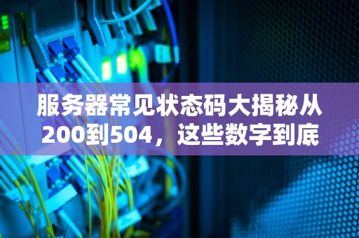 服务器常见状态码大揭秘从200到504，这些数字到底在“说”啥？