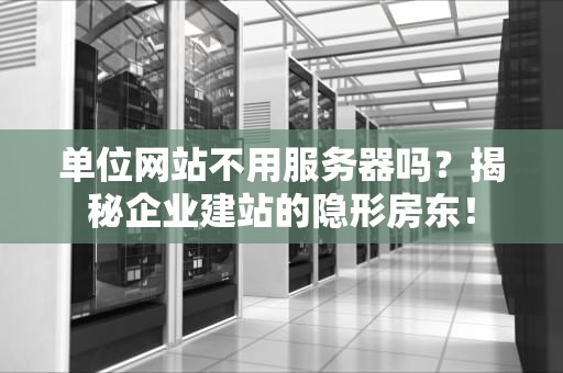 单位网站不用服务器吗？揭秘企业建站的隐形房东！
