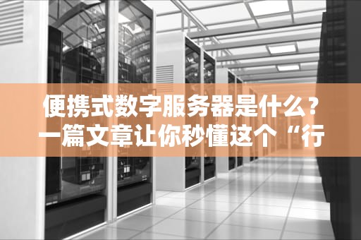 便携式数字服务器是什么？一篇文章让你秒懂这个“行走的数据中心”！