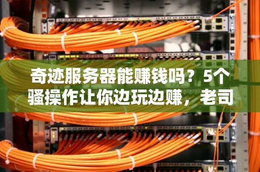 奇迹服务器能赚钱吗？5个骚操作让你边玩边赚，老司机亲测有效！
