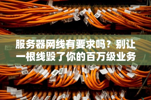 服务器网线有要求吗？别让一根线毁了你的百万级业务！