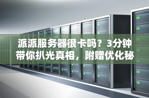 派派服务器很卡吗？3分钟带你扒光真相，附赠优化秘籍！