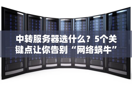 中转服务器选什么？5个关键点让你告别“网络蜗牛”时代！